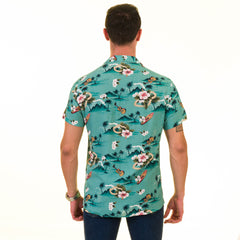 Multi-Color European Made Hawaiian Summer Shirt for Men - Designer Quality