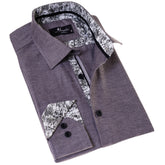 Black Oxford French Cuff Shirt - Slim Fit Cotton Shirts for Men - Work & Casual