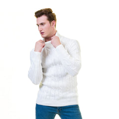 White European Wool Luxury Zippered With Sweater Jacket Warm Winter Tailor Fit