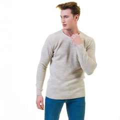 Simple Grey European Wool Luxury Zippered With Sweater Jacket Warm Winter Tailor Fit