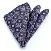 Men's Blue White & Red Plaid Pocket Square Hanky Handkerchief - Amedeo Exclusive