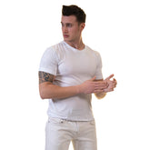 White Crew Neck Short Sleeve T-Shirts - European Made T-Shirt - Premium Cotton