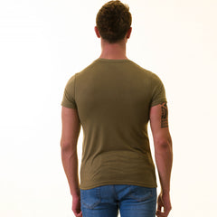 Olive European Made T-Shirt - Premium Cotton Crew Neck Short Sleeve T-Shirts