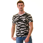 Black Camouflage European T-Shirt - Crew Neck Short Sleeve T-Shirts for Mens