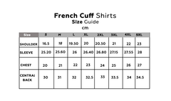 Mens Slim Fit French Cuff Shirts with Cufflink Holes - Casual and Formal
