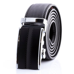 Men's Stainless Steel Black Belt with Black Buckle