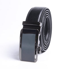 Men's Stainless Steel Belt with Black Buckle