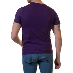 Purple T-Shirt - Premium Cotton Crew Neck Short Sleeve T-Shirts - European Made