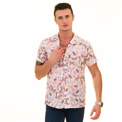 Men’s Multi-Color European Made Hawaiian Summer Shirt - Designer Casual