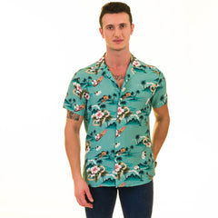 Multi-Color European Made Hawaiian Summer Shirt for Men - Designer Quality