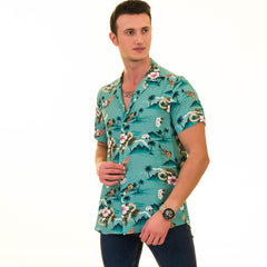 Multi-Color European Made Hawaiian Summer Shirt for Men - Designer Quality