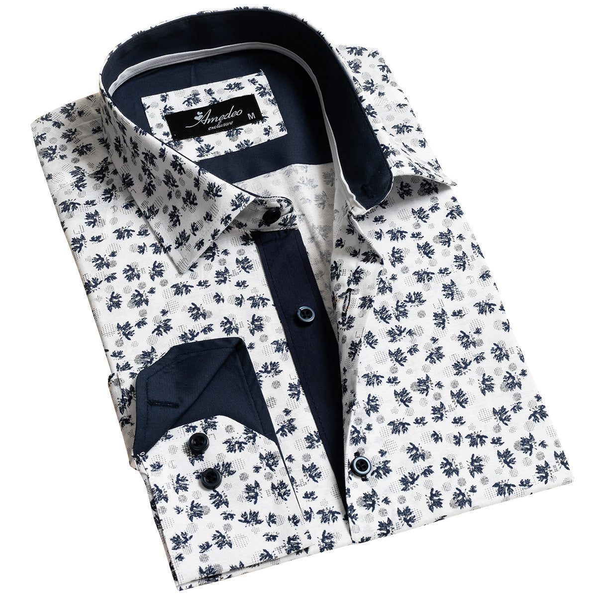 Mens Slim Fit Designer Dress Shirt - tailored Cotton Shirts for Work and Casual Wear