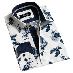 Mens Slim Fit Designer Dress Shirt - tailored Cotton Shirts for Work and Casual Wear