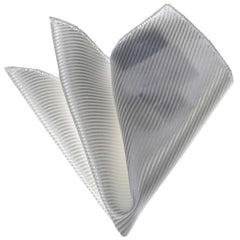 Men's White Pocket Square Hanky Handkerchief - Amedeo Exclusive