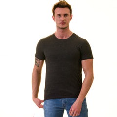 Smoke Gray European T-Shirt - Premium Cotton Crew Neck Short Sleeve Men’s T-Shirt
