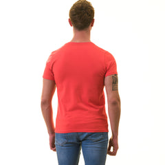 Orange European T-Shirt - Premium Cotton Crew Neck Short Sleeve Men’s T-Shirt