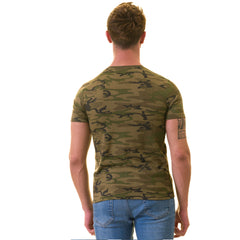 Army Camouflage T-Shirt - Crew Neck Short Sleeve T-Shirt Premium Cotton