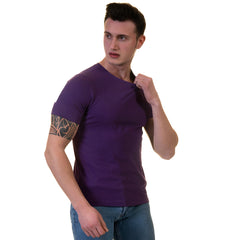 Purple T-Shirt - Premium Cotton Crew Neck Short Sleeve T-Shirts - European Made