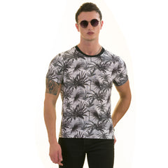 Black Gray Hawaiian Premium T-Shirt for Men - European Made Crew Neck