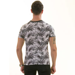 Black Gray Hawaiian Premium T-Shirt for Men - European Made Crew Neck