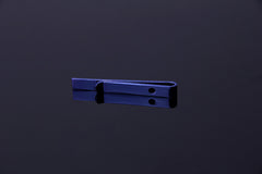 Men's Blue Shiny Metallic Stainless Steel Tie Clips - Amedeo Exclusive