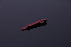 Men's Red Shiny Metallic Stainless Steel Tie Clips - Amedeo Exclusive