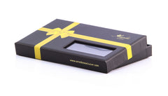 Gold Black Paisley Mens Silk Self tie Bow Tie with Pocket Squares Set - Amedeo Exclusive