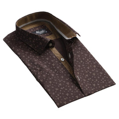 Men's Button Down Short Sleeve Shirt Men's Tailor Fit Cotton Dress Shirts - Amedeo Exclusive