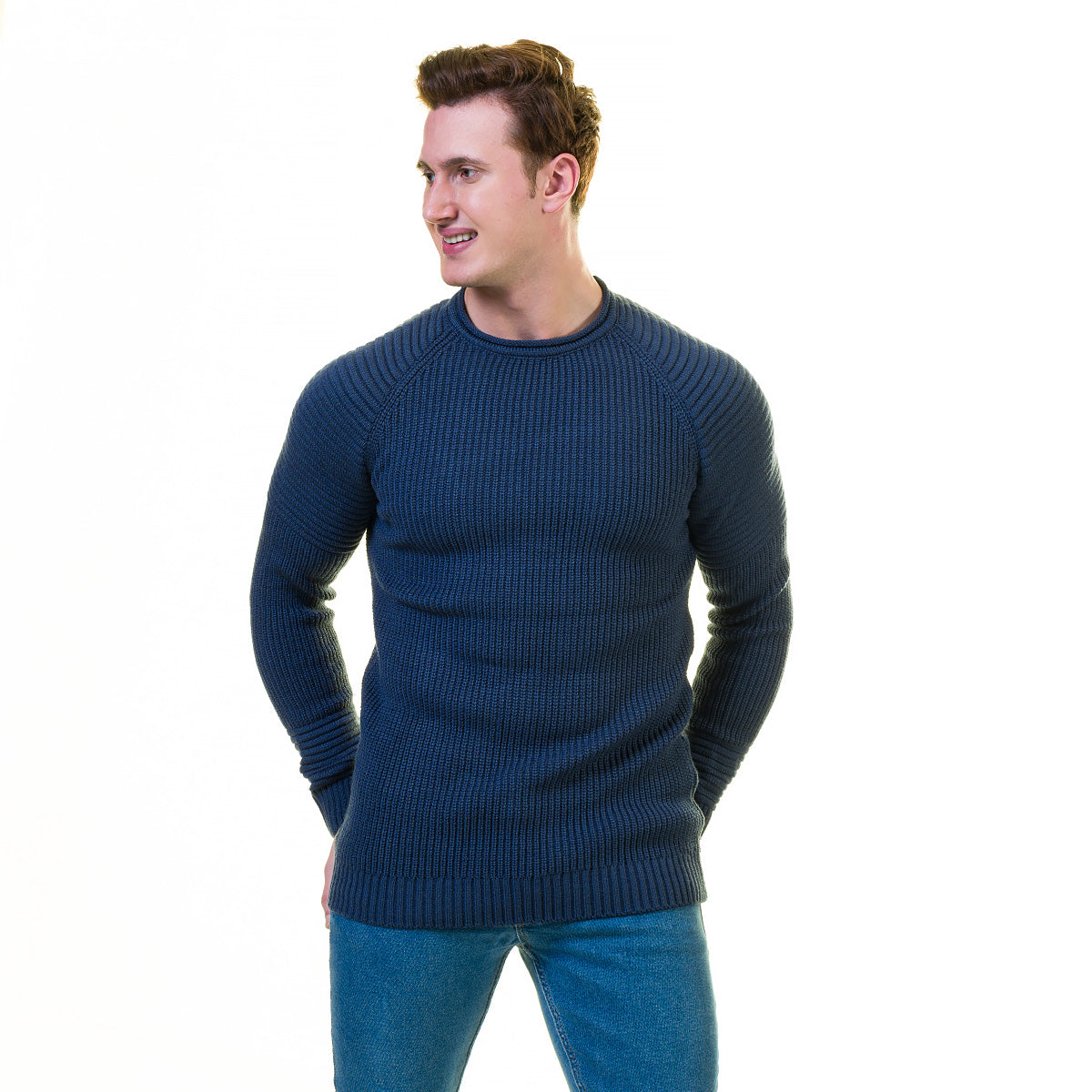 European Wool Luxury Zippered With Sweater Jacket Warm Winter Tailor Fit