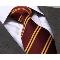 Men's Fashion Rose Yellow Black Floral Neck Tie Gift Box - Amedeo Exclusive