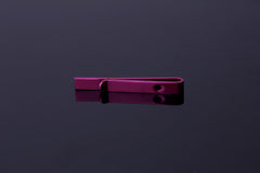 Men's Pink Shiny Metallic Stainless Steel Tie Clips - Amedeo Exclusive