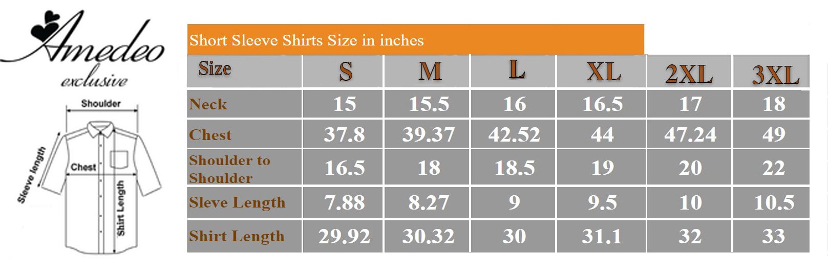 Men's Button down Tailor Fit Soft 100% Cotton Short Sleeve Dress Shirt Denim Blue casual And Formal - Amedeo Exclusive